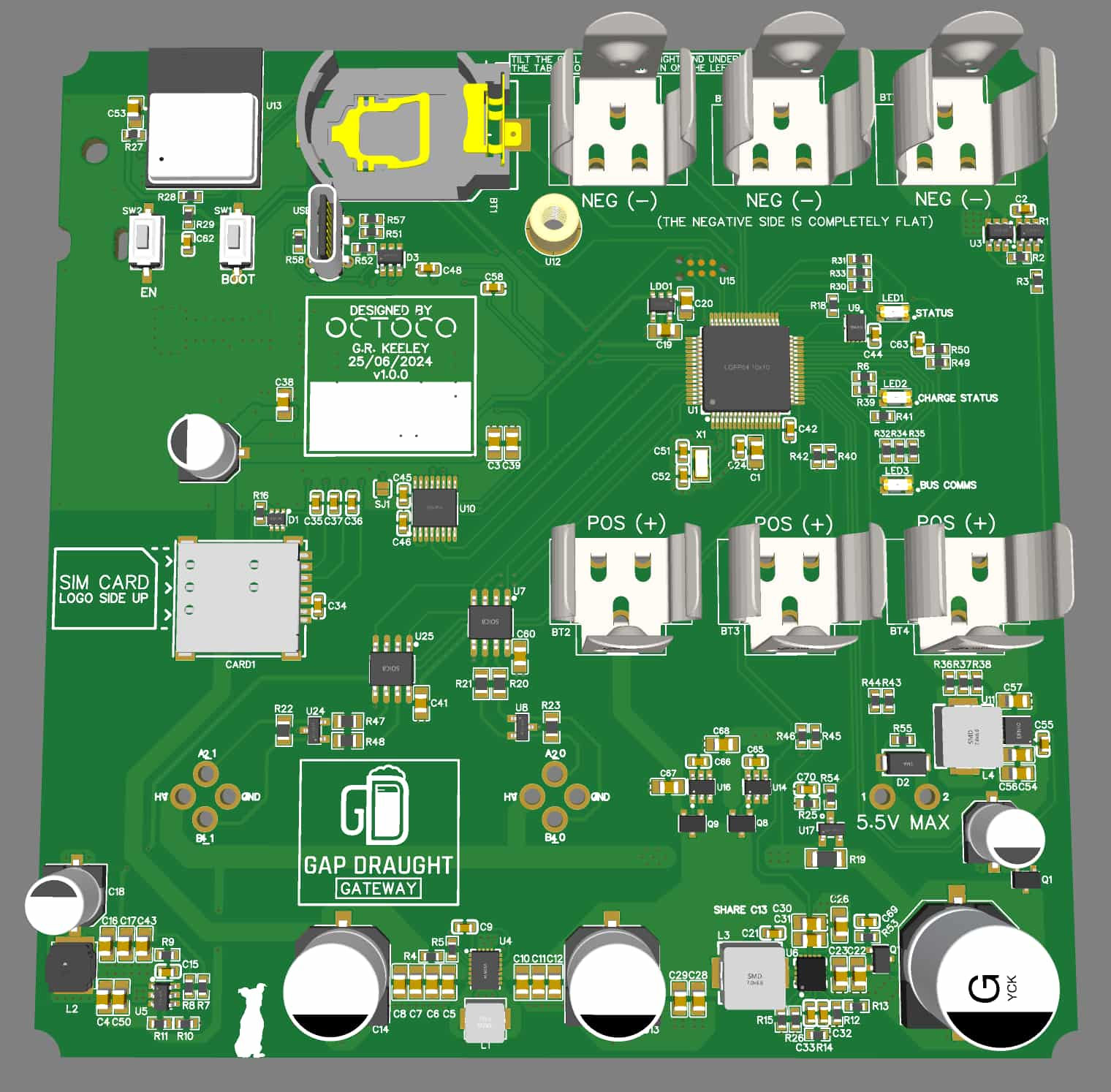 The gateway's PCB.