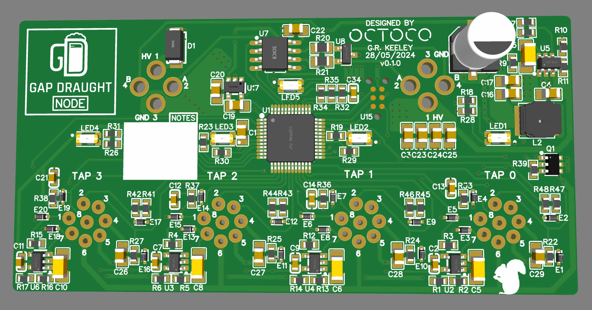 The node's PCB.