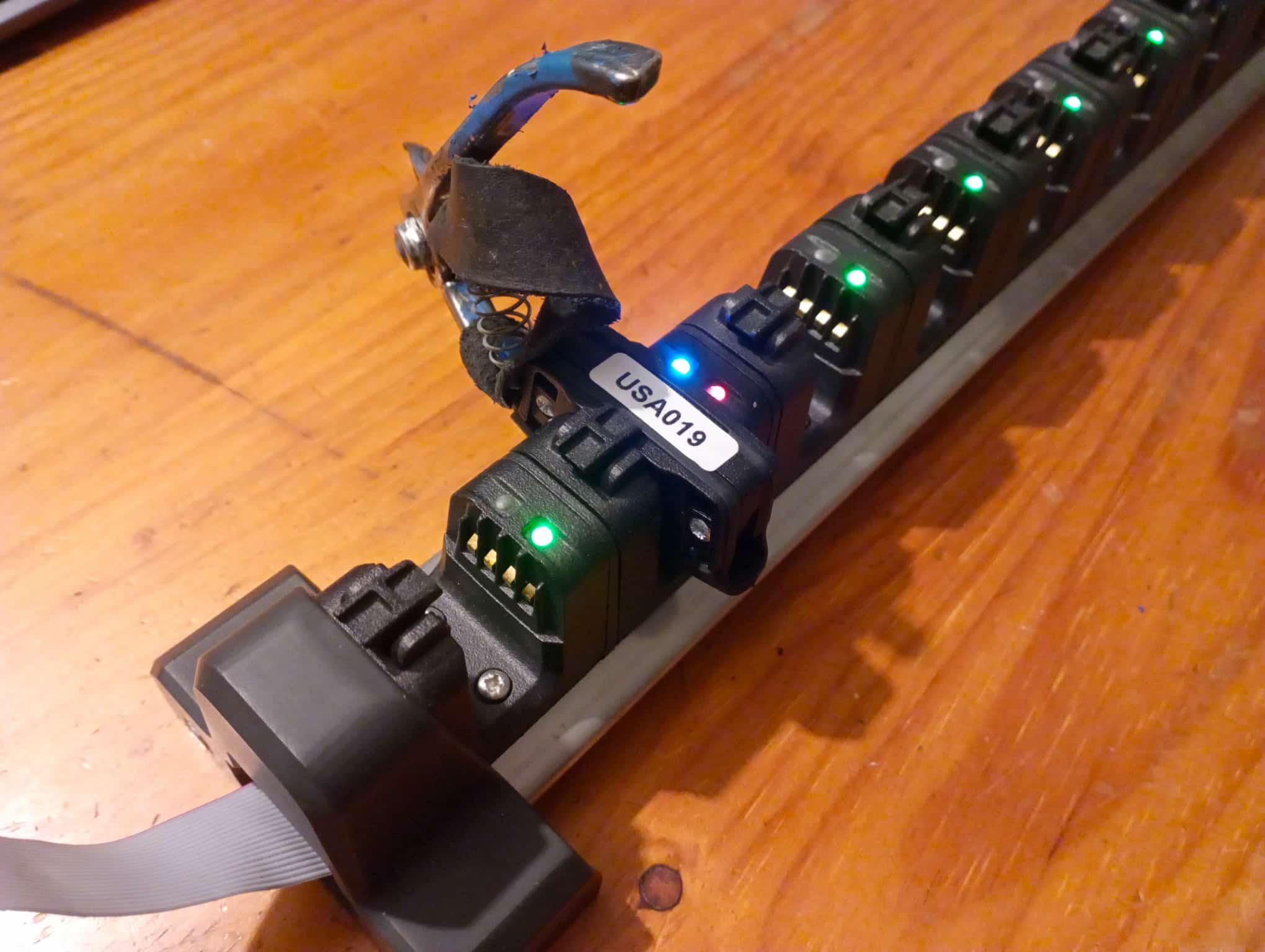 A Picklogger in a 12 position dock.